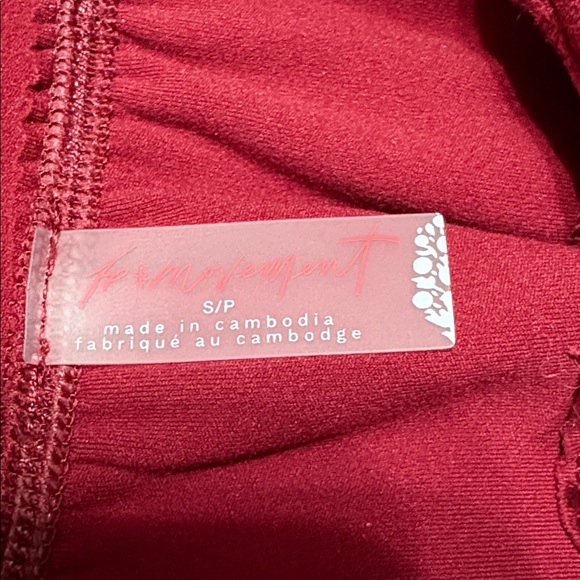 Free People Movement Never Better Sweatpants Crimson NWT - Picture 7 of 13